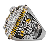Casque de football fantastique 2026 et bague de championnat FFL en alliage et cristal, directement du fabricant
