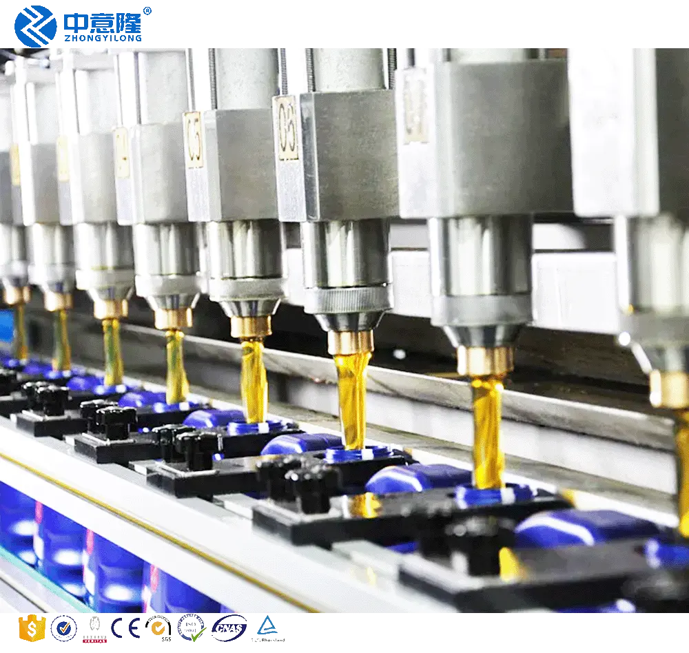 Automatische Motorolie-Smeermiddelen Oliefabriek Lineaire Vulling Afdekkende Etiketmachine In Multi-Functlon Bottelmachine