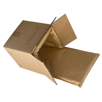 Custom Sales Kraft Paper Food Cold Transport for 72 Hours Insulated Shipping Boxes for Frozen Food