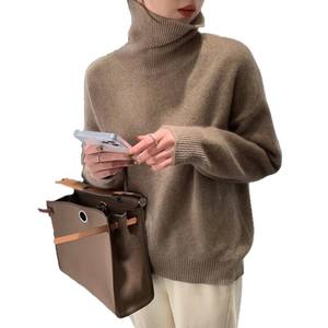 <span class=keywords><strong>Pull</strong></span>-over en maille épaisse et ample pour <span class=keywords><strong>femme</strong></span>, style coréen, col roulé, mélange <span class=keywords><strong>de</strong></span> laine, collection automne-hiver, produits européens transfrontaliers - Product Image 5