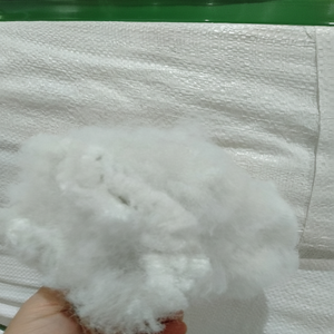 Fibra de Poliéster Reciclada GRS Blanca Sólida 15D Vikohasan, Fibra Sintética de Hilo Cortado, Material de Relleno Ecológico - Product Image 1