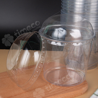Groothandel 90Mm Pp Pla Wegwerp Fruitkommen Bekers Met Plastic Folie Aanpasbare Plastic Bekers Voor Personalisatie Verpakking