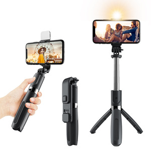 TOKQI Bâton à <span class=keywords><strong>selfie</strong></span> pliable pour téléphone portable Trépied sans fil pour diffusion en direct Lumière LED multifonctionnelle intégrée Supplément Photo - Product Image 5