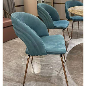 Hiện đại độc đáo thiết kế ghế ăn tự nhiên cũ màu nhung Ghế ăn xách tay đơn giản ghế phòng ăn - Product Image 2