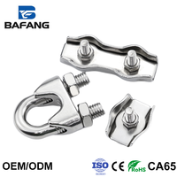 Collier de serrage métrique robuste en acier inoxydable 304 pour câble métallique, capacité de charge 1000 lb, fixations pour câbles de levage et d'ascenseur