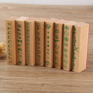 Tampons encreurs en bois pour enfants, thème <span class=keywords><strong>voyage</strong></span>, 2020 - Product Image 2