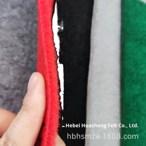 Solid Color Automotive Fleece Felt Exhibition Carpet in Red Gray Thickened Brushed Carpet for Home Use for Exhibition Halls