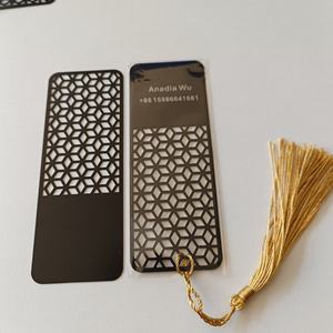 Marque-page en métal doré mat gravé avec logo personnalisé, design unique, marque-pages vierges en cuivre, cadeaux de rentrée scolaire - Product Image 6