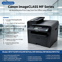 Équipement de bureau d'occasion, imprimante laser, imprimantes et scanners, photocopieuse A4, Canon MF4710 4452 4870dn 4890dw 4830d 4752