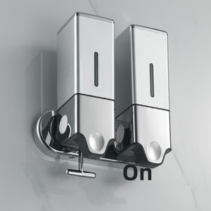 <span class=keywords><strong>Distributeur</strong></span> de <span class=keywords><strong>savon</strong></span> mural à <span class=keywords><strong>ventouse</strong></span> sans perçage finition chromée, <span class=keywords><strong>distributeur</strong></span> de shampoing et gel douche, accessoires pour salle de bain et cuisine d'hôtel - Product Image 2