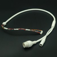 Conector RJ45 8P8C de 10 Pines, con Cubierta de PVC y Cobre Estañado, Impermeable, para CCTV, Cable para Cámara IP de 620 mm y 30 V