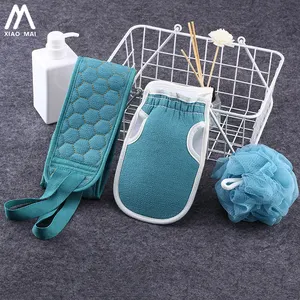 3 pièces éponge de bain exfoliante éponge de bain longue pour le dos brosse de bain en maille pour femmes hommes personne corps éponge - Product Image 1