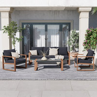 Mobilier d'extérieur moderne et simple pour cour Love Seat Ensemble de conversation de jardin avec canapé-salon et patio