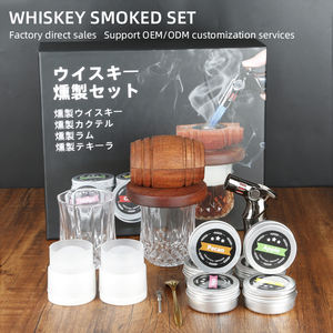 Kit de fumeur de whisky en bois avec moules à boules de glace 6 saveurs Copeaux de bois Torche de fumeur de whisky et coffret cadeau pour homme - Product Image 2