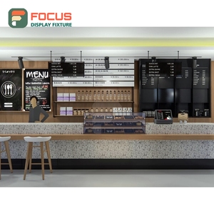 Tall Coffee Merchandise Display Rack White Panel Finish Syrup Bottle Display Area Cafe <b>Shelf</b> Display Rack - Product Image 2