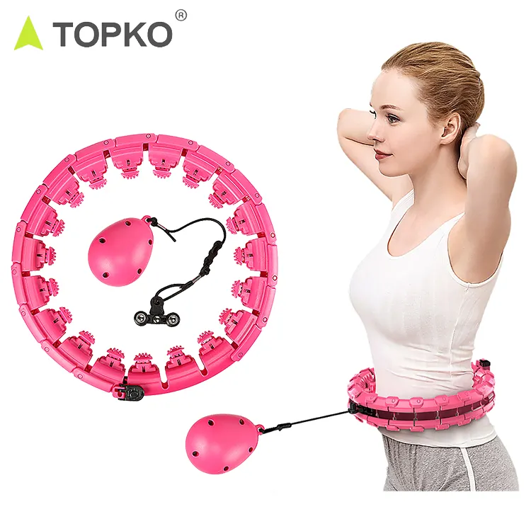TOPKO-عصابة ذكية رقمية ثقيلة قابلة للتعديل, حلقة hula للياقة البدنية ، أطواق hoola ، للبالغين ، إنقاص الوزن