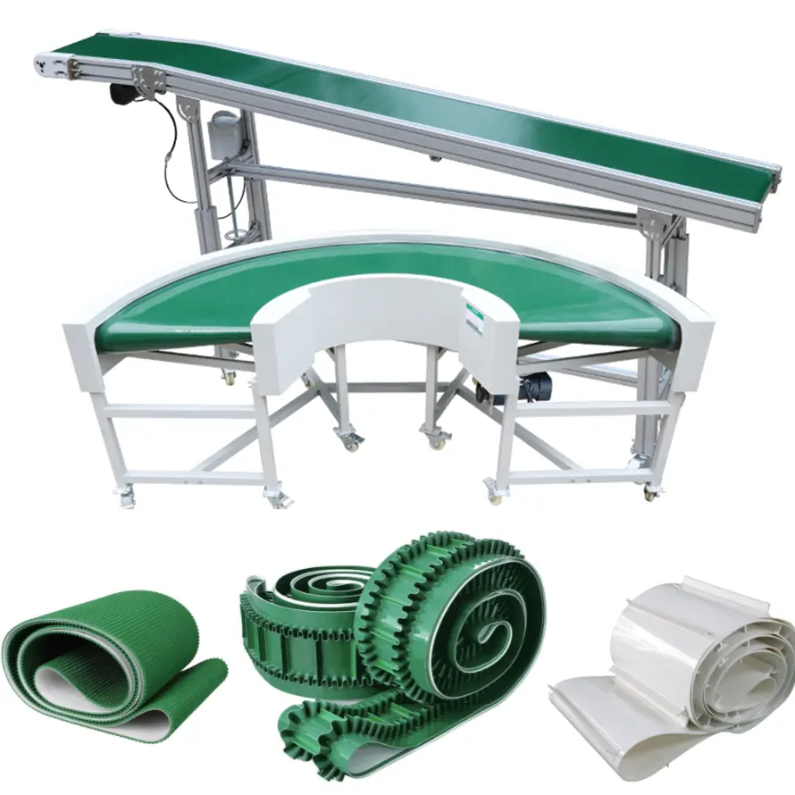 Customize PVC belt conveyor in food industry with belt conveyor of injection molding machine