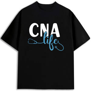 Camiseta Cna Life para Hombre, 100% Algodón, 180 g/m², Manga Corta, Cuello Redondo, Impresión Serigrafiada, Tejido Jersey Transpirable - Product Image 1