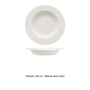 Plato Hondo Delta New Bone China de 22 cm Gural -12 - Product Image 3