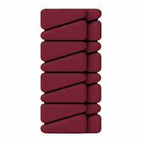 Bracelet de poignet et de cheville lesté en silicone de haute qualité, coloré et réglable, pour yoga et fitness, couleur bordeaux