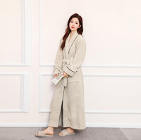 Automne hiver épaissi adulte peignoir pour femmes corail polaire pyjamas Extra Long grande taille vêtements de nuit confortables cordon chaud