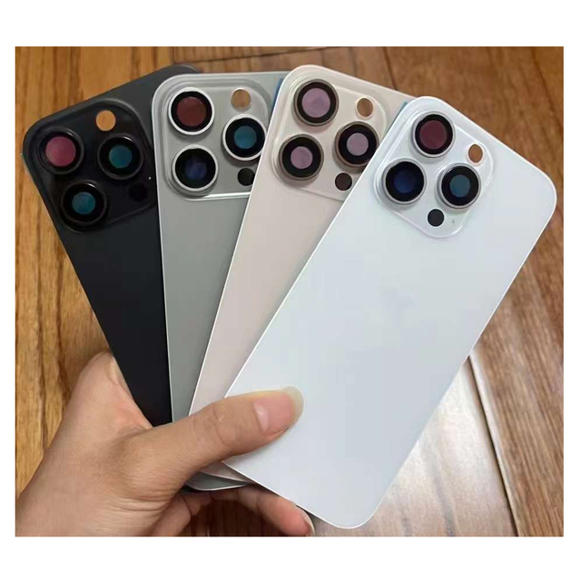 Rear Cover Replacement for iPhone 16 15 Pro Max 14 Back Panel with Frame Big Hole 13 12 X Back Glass Repair