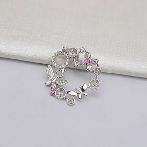จี้เงินแท้ S925 รูปผีเสื้อ ดอกไม้ ประดับมุก สำหรับทำเครื่องประดับผู้หญิง อุปกรณ์ DIY ชิ้นส่วนเปล่า - Product Image 4