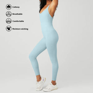 OEM nouvelle combinaison une pièce solide combinaison de sport personnalisée avec <span class=keywords><strong>ceinture</strong></span> croisée top ventes vêtements de fitness et de gym pour femmes vêtements de sport pour le yoga - Product Image 2