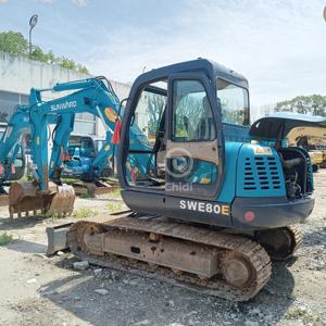 Maquinaria de movimiento de tierra SWE80E usada, miniexcavadora de orugas de 8 toneladas en stock a la venta - Product Image 1