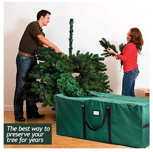 DFC3 Christmas <b>Tree</b> <b>Storage</b> <b>Bag</b> for <b>Trees</b>. Heavy-Duty 600D Oxford Material With Durable Reinforced Handles & Zipper - Product Image 4