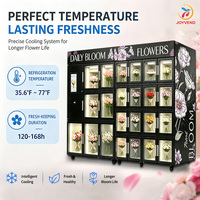 Máquina Expendedora Refrigerada Inteligente JFP de 24 Compartimentos para Flores, con Control Remoto por Aplicación y Pago por Código QR para Centros Comerciales