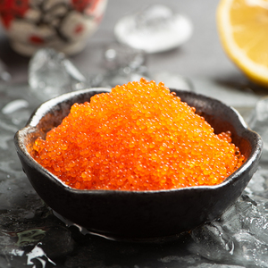 Tobiko de Pescado Volador Congelado de Perú, Sazonado, Certificado BRC, para <span class=keywords><strong>Sushi</strong></span> Bar, Bolsa a Granel de 500g, Venta al por Mayor Directa de Fábrica - Product Image 3