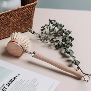 Naturholz Holz Bambus Griff Geschirr bürste Holz Topf Pfanne Bürste Geschirr Küchen geschirr Reinigung Sisal Geschirr Wasch bürste Set - Product Image 2