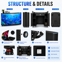 Cabine DJ portable avec écran LED vidéo, indice de protection IP44, pour centres commerciaux et magasins de détail