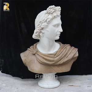<span class=keywords><strong>Scultura</strong></span> della statua del busto in marmo <span class=keywords><strong>Apollo</strong></span> classico intagliato a mano per la decorazione della Villa - Product Image 1