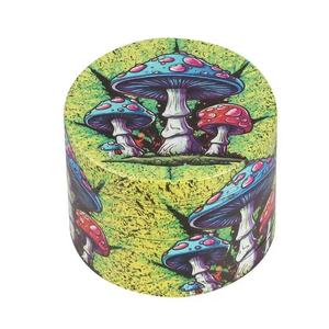 2025 דפוס יצירתי 4-שכבות אבץ סגסוגת מתכת עשב מטחנת ryo 63 מ "מ מצית ידנית & עבור מגנט אביזר - Product Image 3