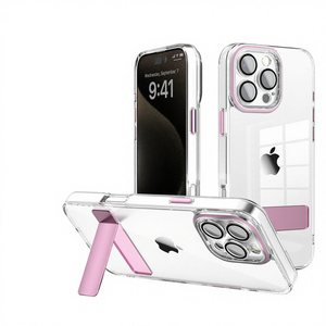 Funda Transparente para Teléfono con Soporte Plegable para <span class=keywords><strong>iPhone</strong></span> 13 <span class=keywords><strong>14</strong></span> 15 16 17 <span class=keywords><strong>Pro</strong></span> <span class=keywords><strong>Max</strong></span> - Product Image 5