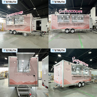 Remorque de camion de cuisine mobile Wetruth avec cuisine entièrement équipée, remorque de restauration commerciale pour la vente de restauration rapide en plein air