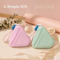 Pochette de maquillage en silicone, pochette cosmétique triangulaire, fermeture à glissière, organisateur de rangement, résistant à l'eau, sac de rangement portable pour voyage