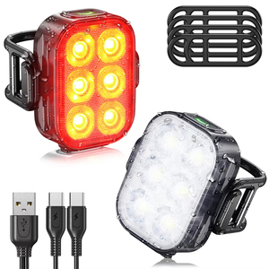 Juego <span class=keywords><strong>de</strong></span> luces LED <span class=keywords><strong>para</strong></span> <span class=keywords><strong>bicicleta</strong></span> recargable Q5, <span class=keywords><strong>linterna</strong></span> delantera y trasera impermeable <span class=keywords><strong>para</strong></span> faros delanteros <span class=keywords><strong>de</strong></span> ciclismo <span class=keywords><strong>de</strong></span> carretera MTB - Product Image 2