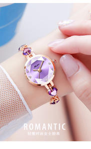 Luxury Jewelry <b>Bracelet</b> <b>for</b> <b>Women</b> Fashionable Purple Wristwatch <b>for</b> <b>Women</b> Waterproof - Product Image 6