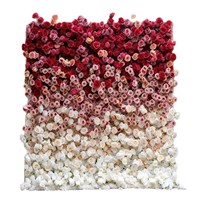 Arrangements floraux de roses artificielles style forêt, technique de tissage en soie, mur décoratif, style Instagram, studios d'influenceurs