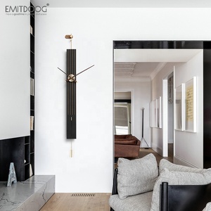 Emidoog-Reloj de pared de madera ecológico, moderno, hecho a mano, de lujo, decoración del hogar, duradero, Simple, a la venta - Product Image 4