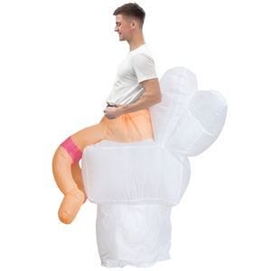 Надувной костюм-туалет для взрослых мужчин и женщин, подходит для ролевых игр, надувной костюм на все тело, костюм для вечеринки на Хэллоуин - Product Image 3