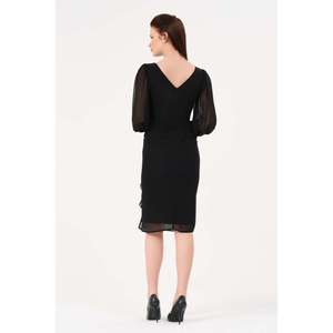 Haut décontracté noir pour femme DANS, style moderne pour tous les jours, tenues polyvalentes, tailles 38-42 - Product Image 3