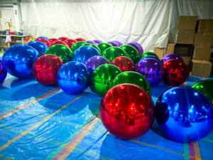 Boule miroir flottante gonflable de grande taille 200 cm 2 m 79 pouces, en PVC coloré, pour la publicité, globe à neige pour bar, événement, fête, décoration, ballon - Product Image 5