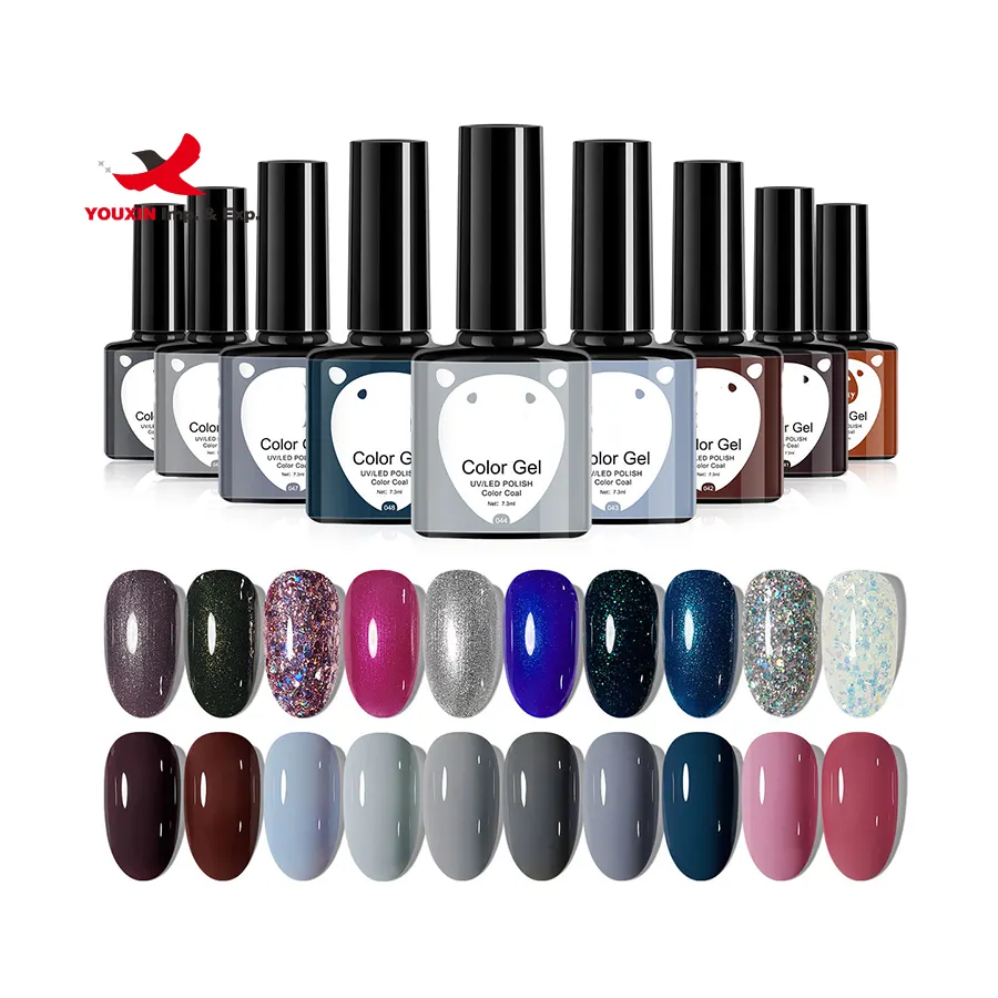 FENGFLY Offre Spéciale 120 couleurs populaires sans hema couleur pure UV Gel vernis à ongles fournitures 15ml bouteille en verre Gel vernis marque privée