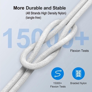 สายชาร์จ USB C to USB C แบบถักหนา ยาว 3 เมตร <span class=keywords><strong>10</strong></span> ฟุต รองรับการชาร์จเร็ว สำหรับ <span class=keywords><strong>iPhone</strong></span> 17/<span class=keywords><strong>16</strong></span>/15 ซีรีส์ iPad Samsung - Product Image 5
