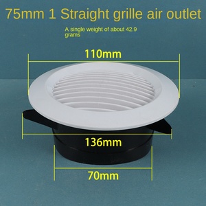 Hiện đại ABS trong nhà điều hòa không khí đĩa màn trập lưới tản nhiệt không khí trong lành hệ thống với nhựa mỏng bóng cho phòng khách - Product Image 3