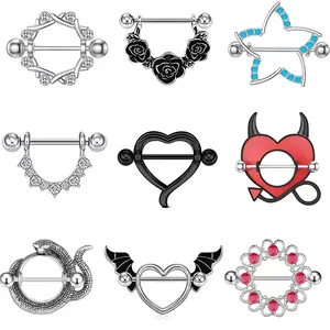 316l Stainless Steel Body Piercing Jewelry Nipple Bar Jewelry High Quality New Design Nipple Rings